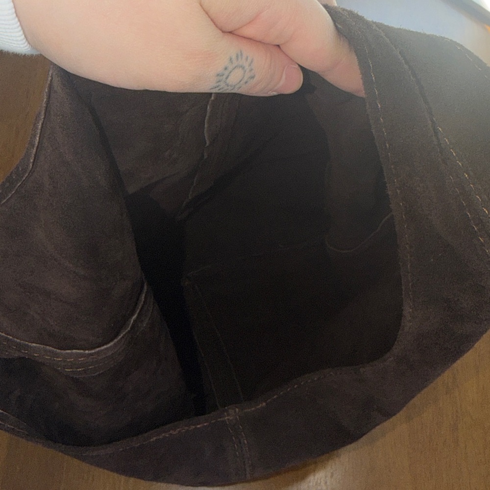 Genuine Italian Suede Hobo Bag - Picture 3 of 5
